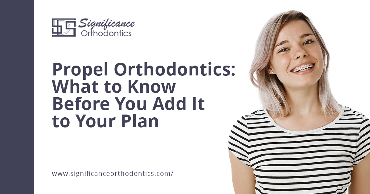 smiling woman wearing propel orthodontics